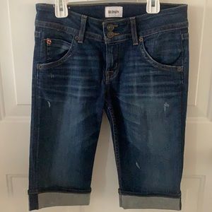 Hudson jeans long shorts sz 26 dark wash cuffed